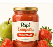 Compote pomme fraise Papi Compote